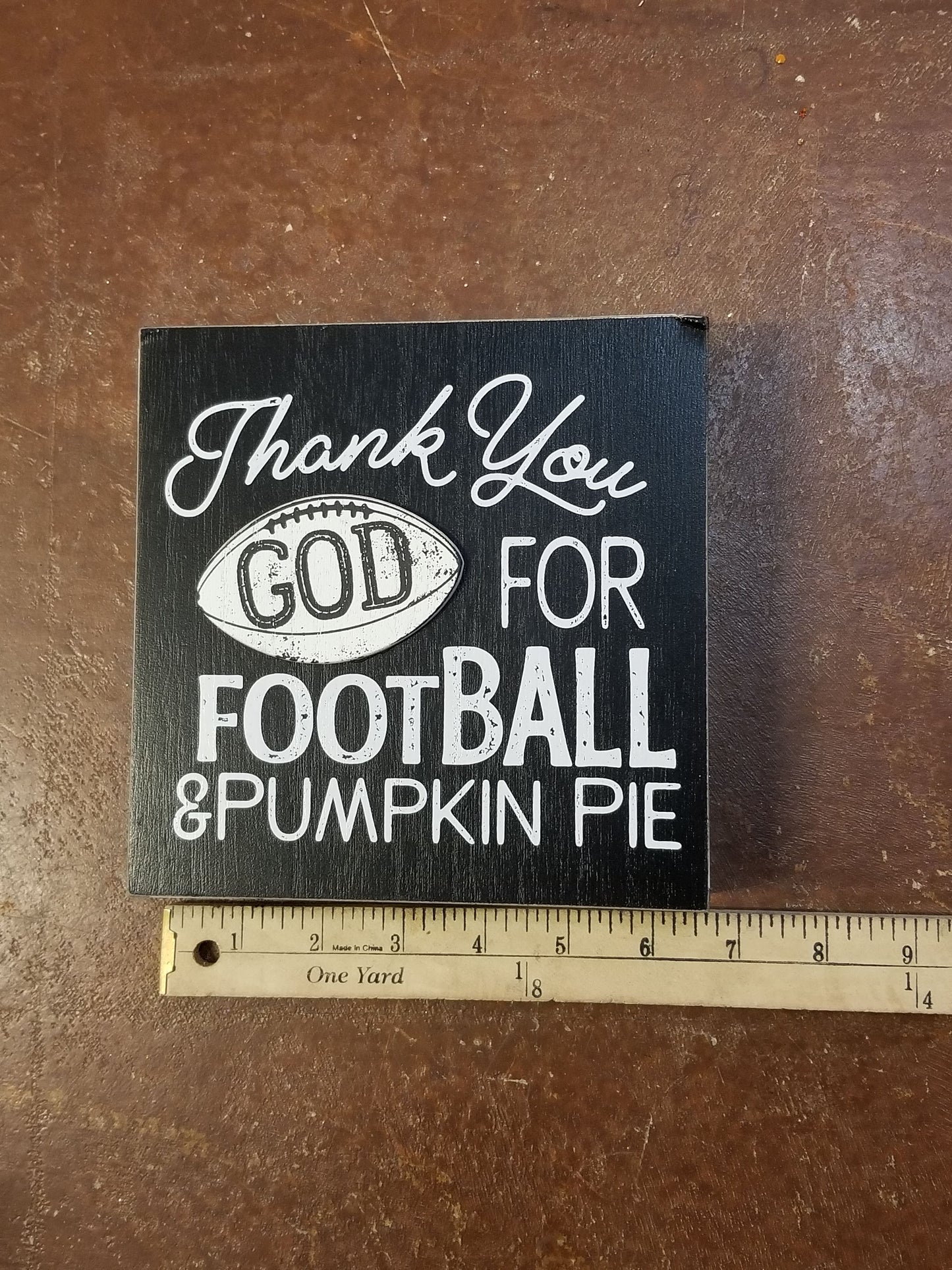 Football and Pumpkin Pie Sign