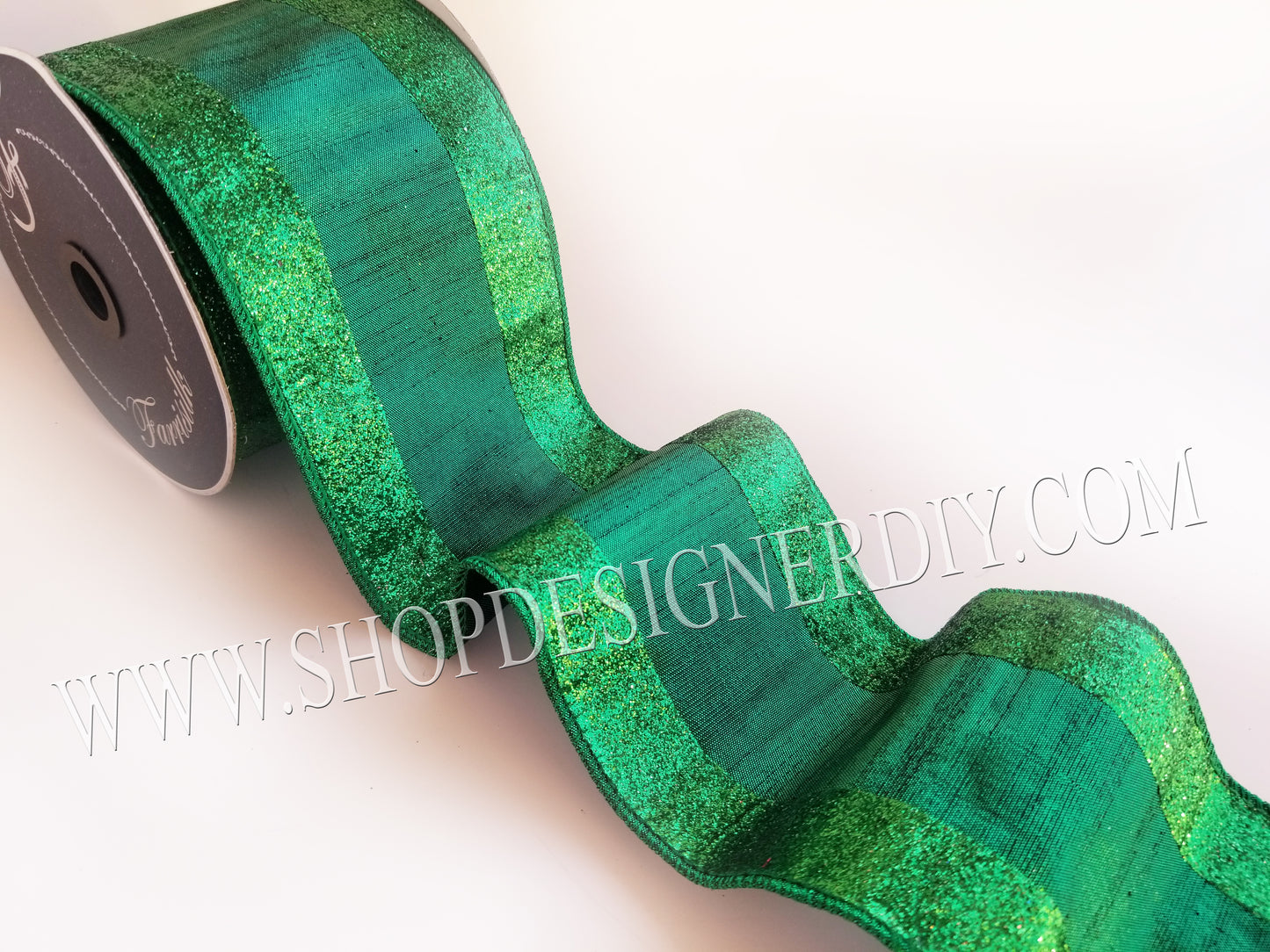 4" Emerald Metallic DESIGNER Ribbon - Designer DIY