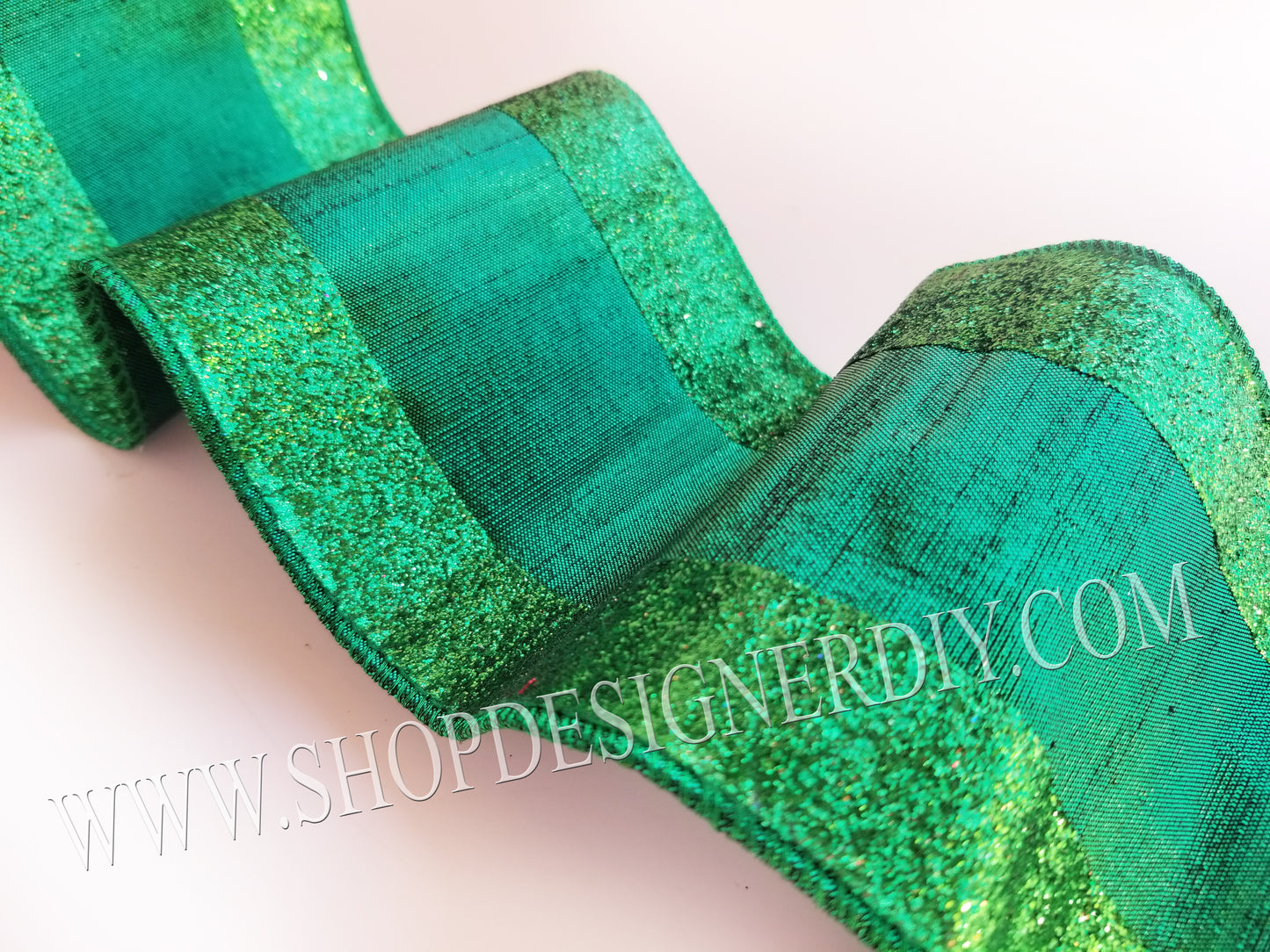 4" Emerald Metallic DESIGNER Ribbon - Designer DIY