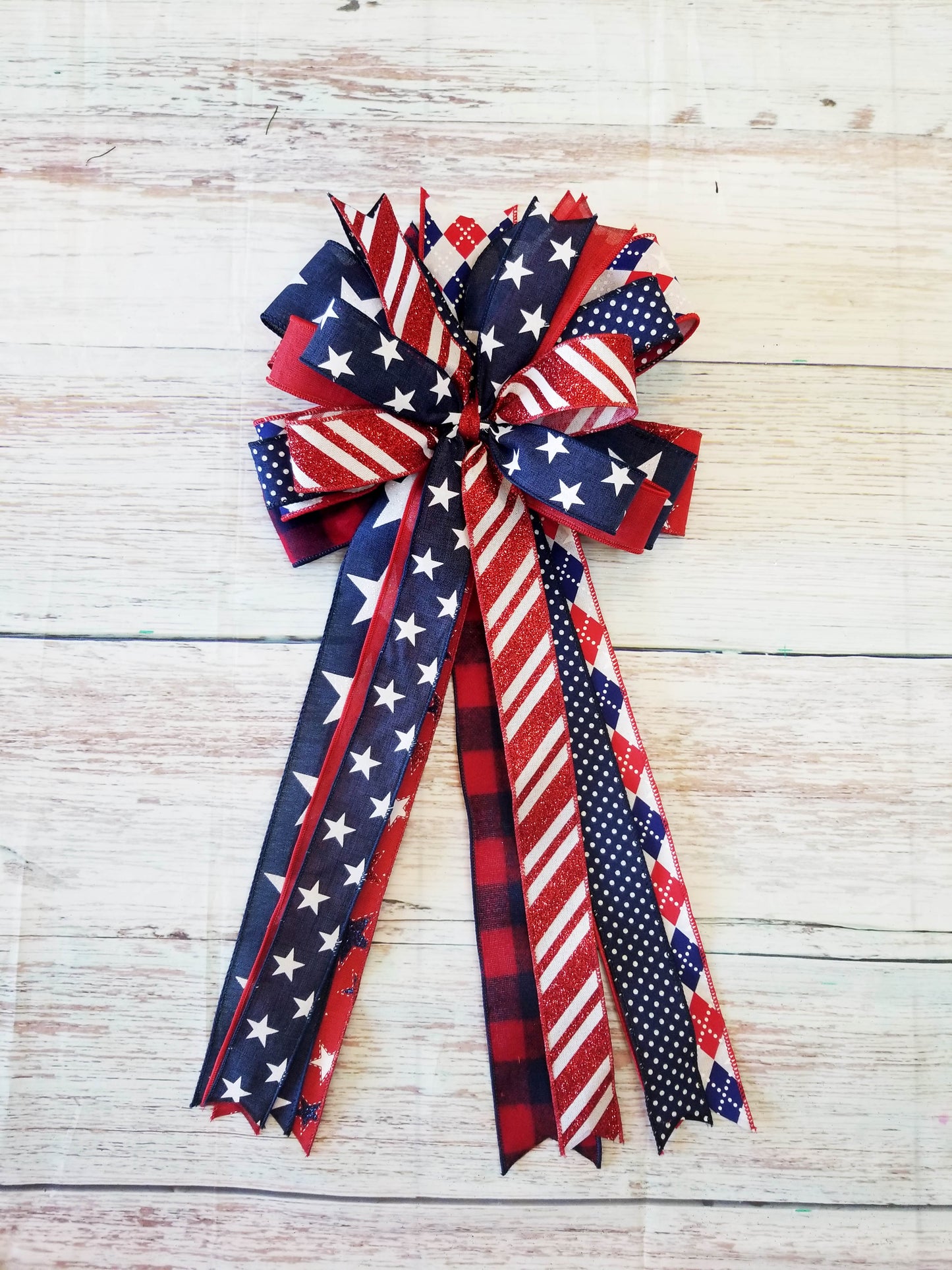 Patriotic Handmade Bow - Designer DIY