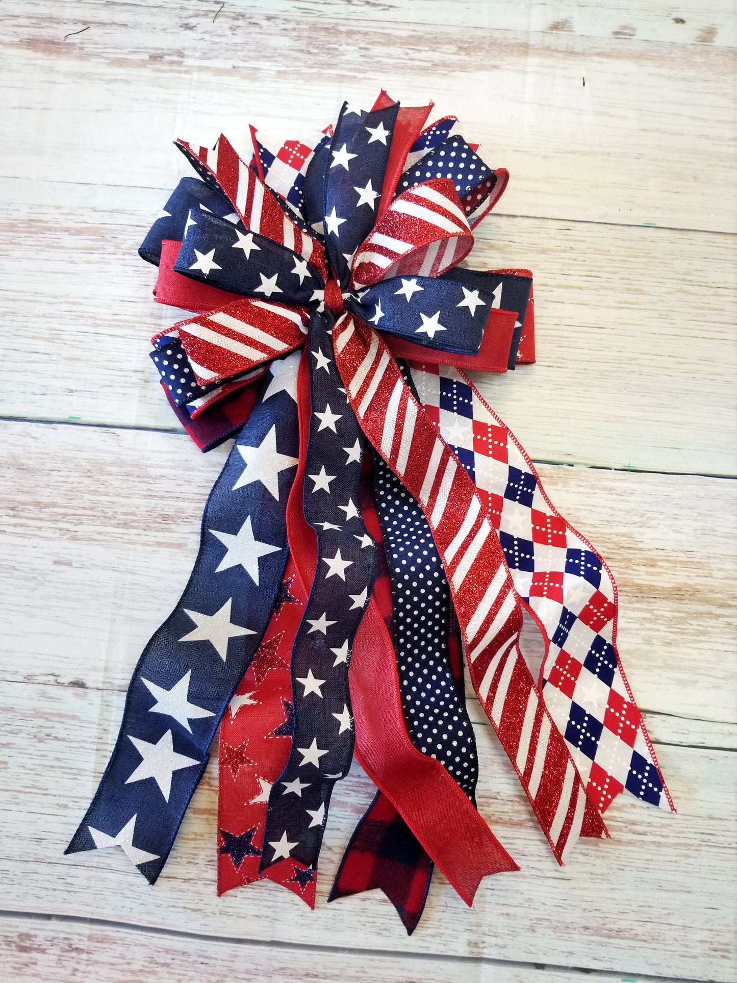 Patriotic Handmade Bow - Designer DIY