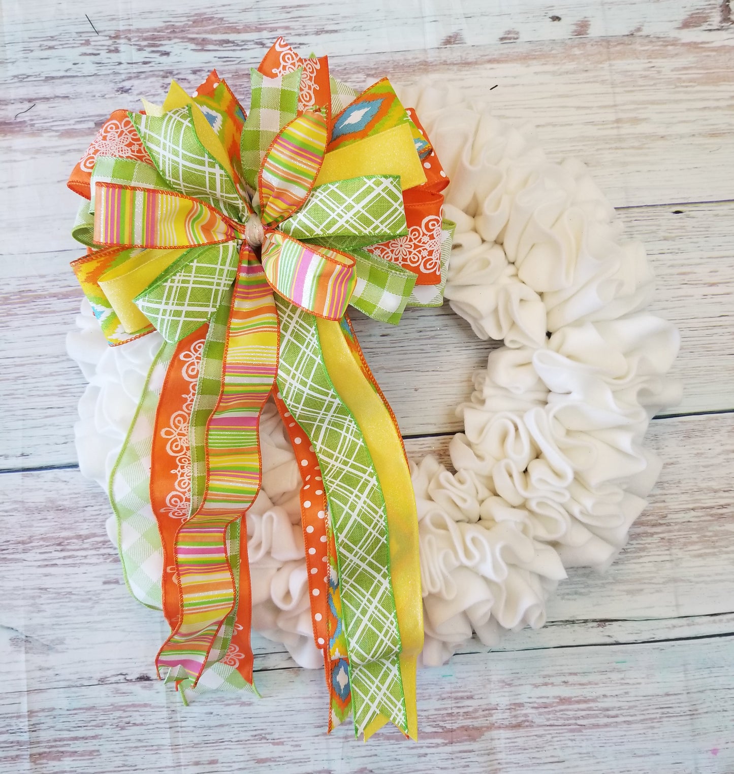 Handmade Bow | Orange Yellow Lime - Designer DIY