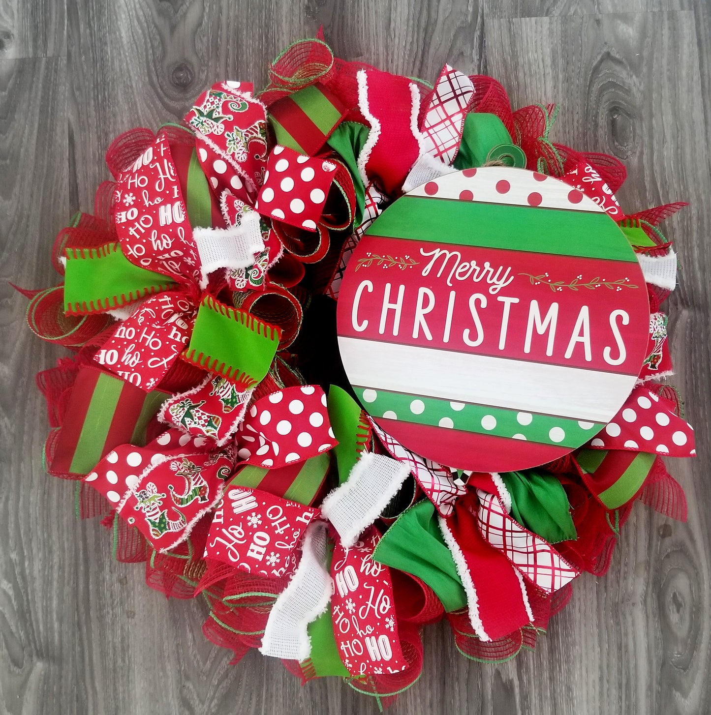 Merry Christmas Wreath Making Kit | Red & Lime - Designer DIY