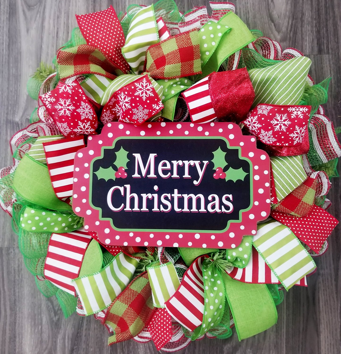 Merry Christmas Wreath Kit | Red Lime - Designer DIY