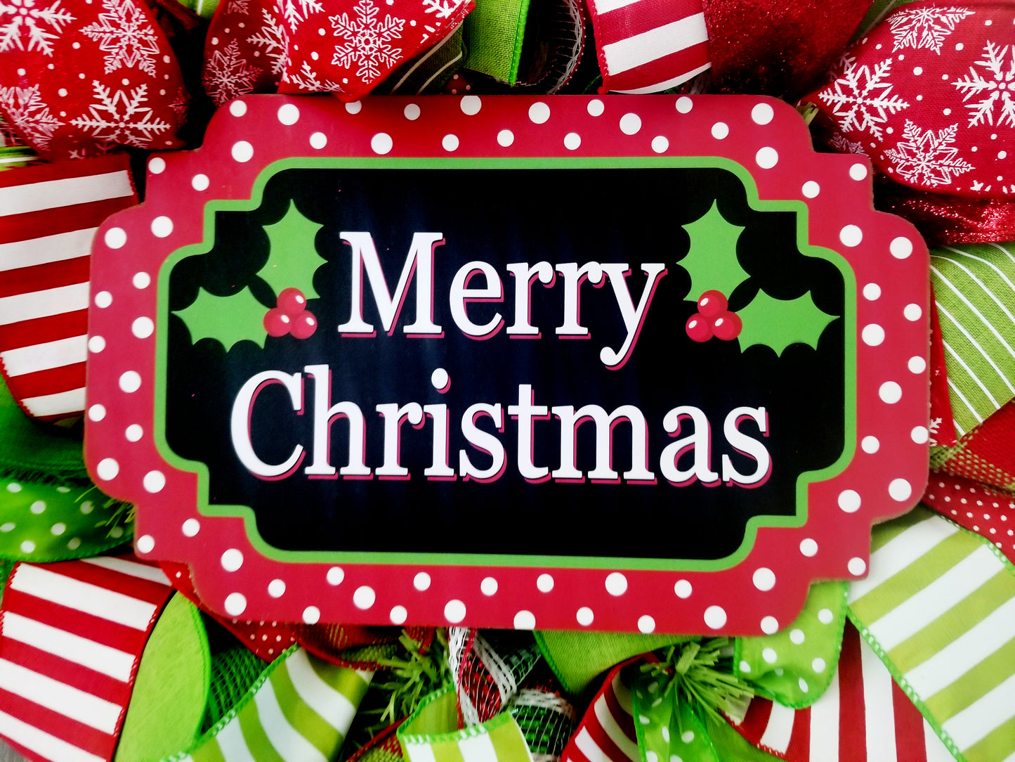 Merry Christmas Wreath Kit | Red Lime - Designer DIY