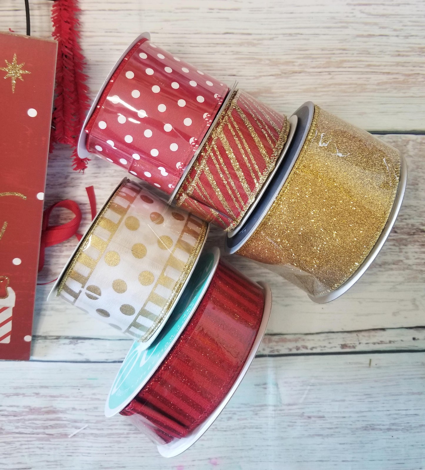 Christmas Wreath Kit | Red & Gold - Designer DIY