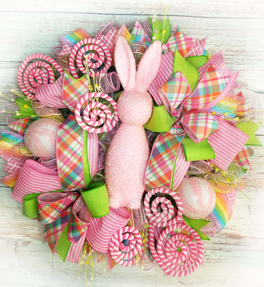 Easter Bunny Wreath | Spring Wreath - Designer DIY