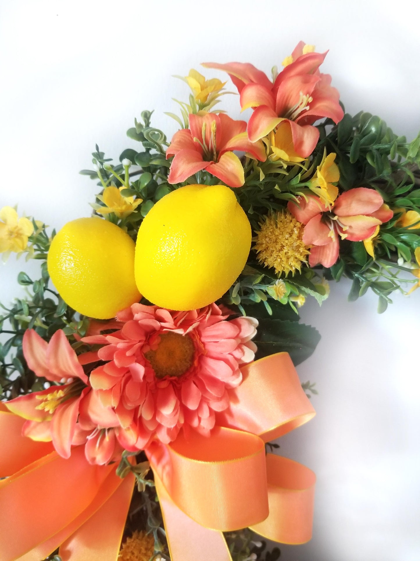 Lemon Floral Grapevine Wreath - Designer DIY