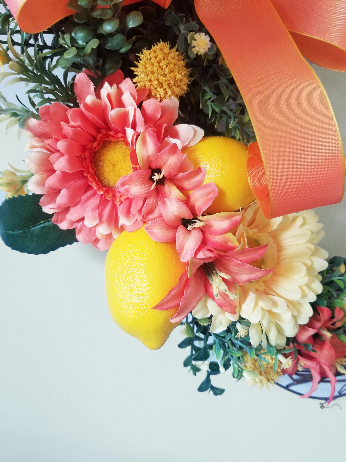 Lemon Floral Grapevine Wreath - Designer DIY