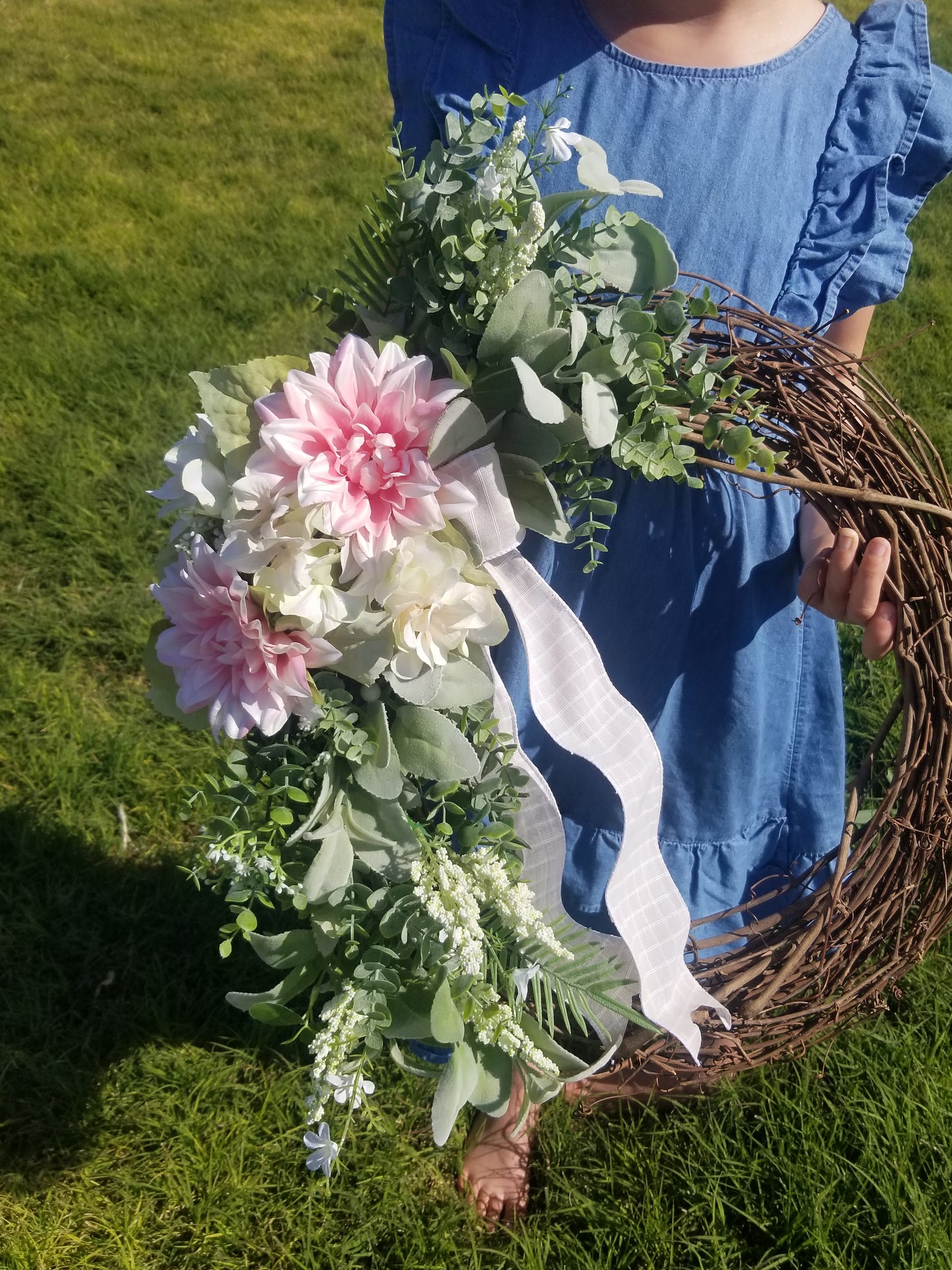 Floral Grapevine Wreath for Door - Designer DIY