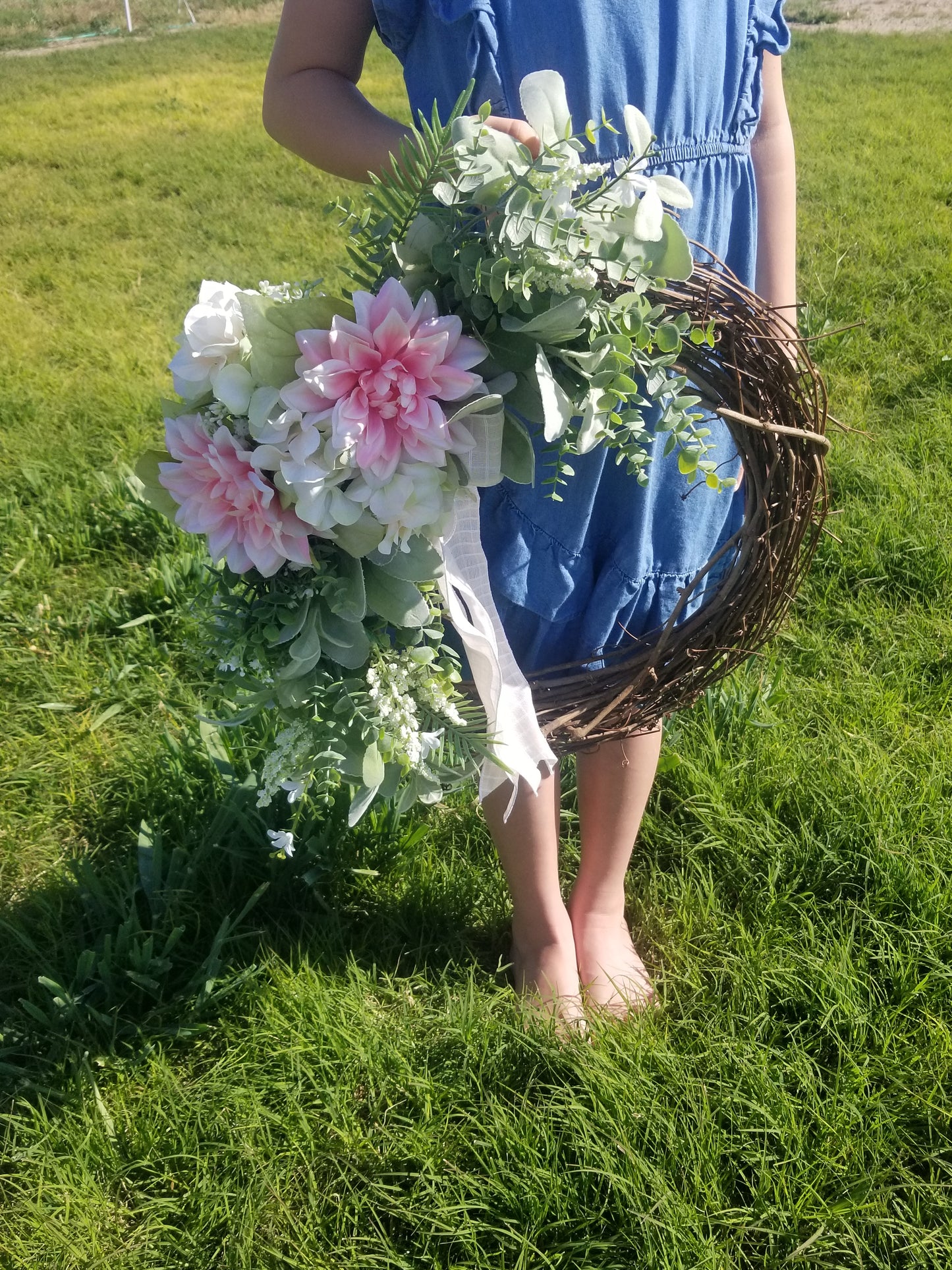 Floral Grapevine Wreath for Door - Designer DIY