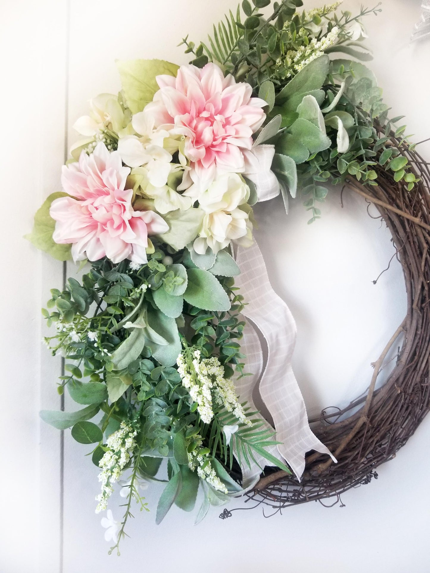 Floral Grapevine Wreath for Door - Designer DIY