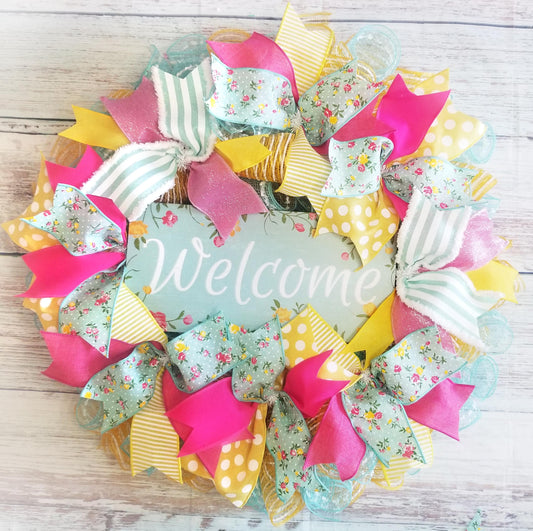 Welcome Wreath | Spring Florals