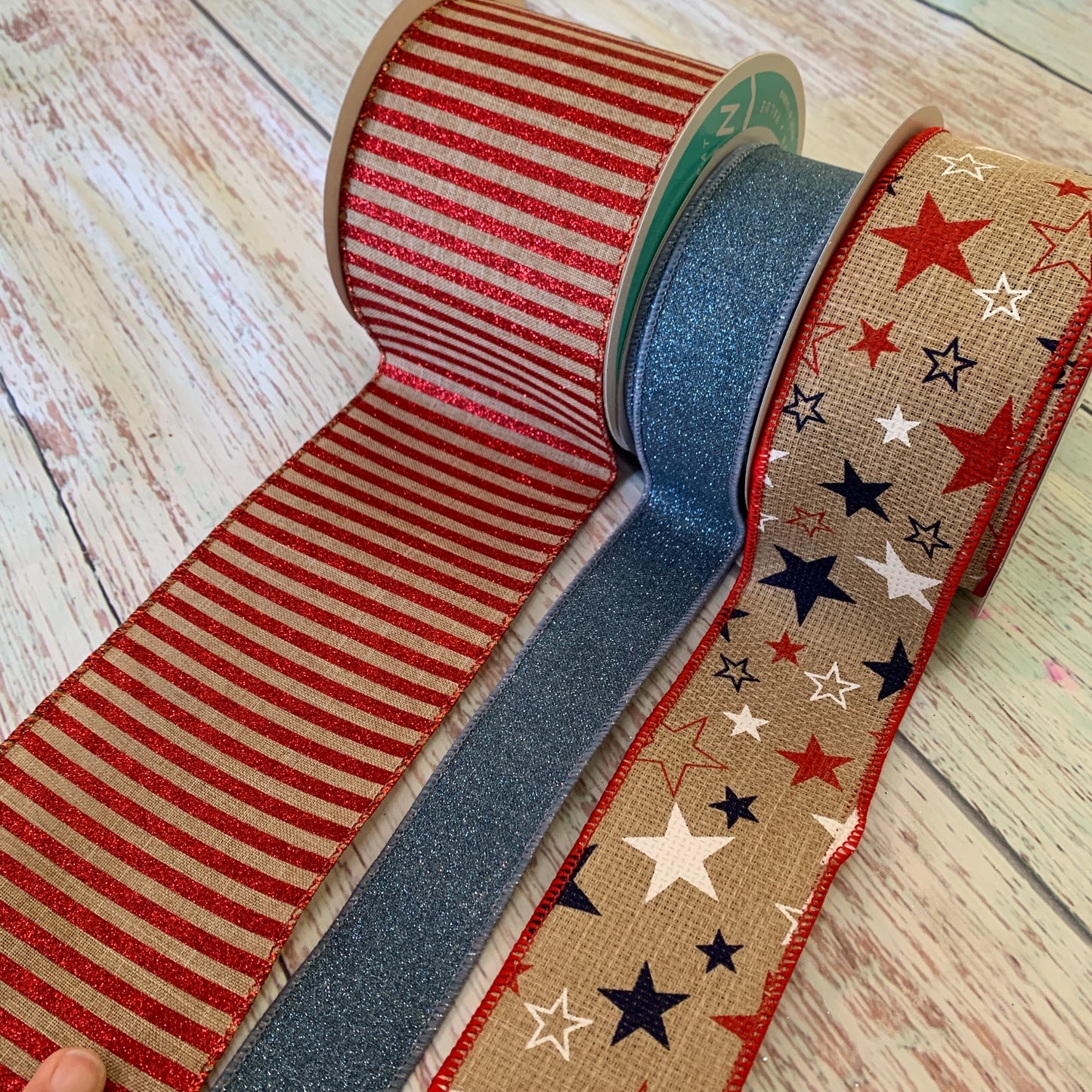 Ribbon Collection | Denim Patriotic Star