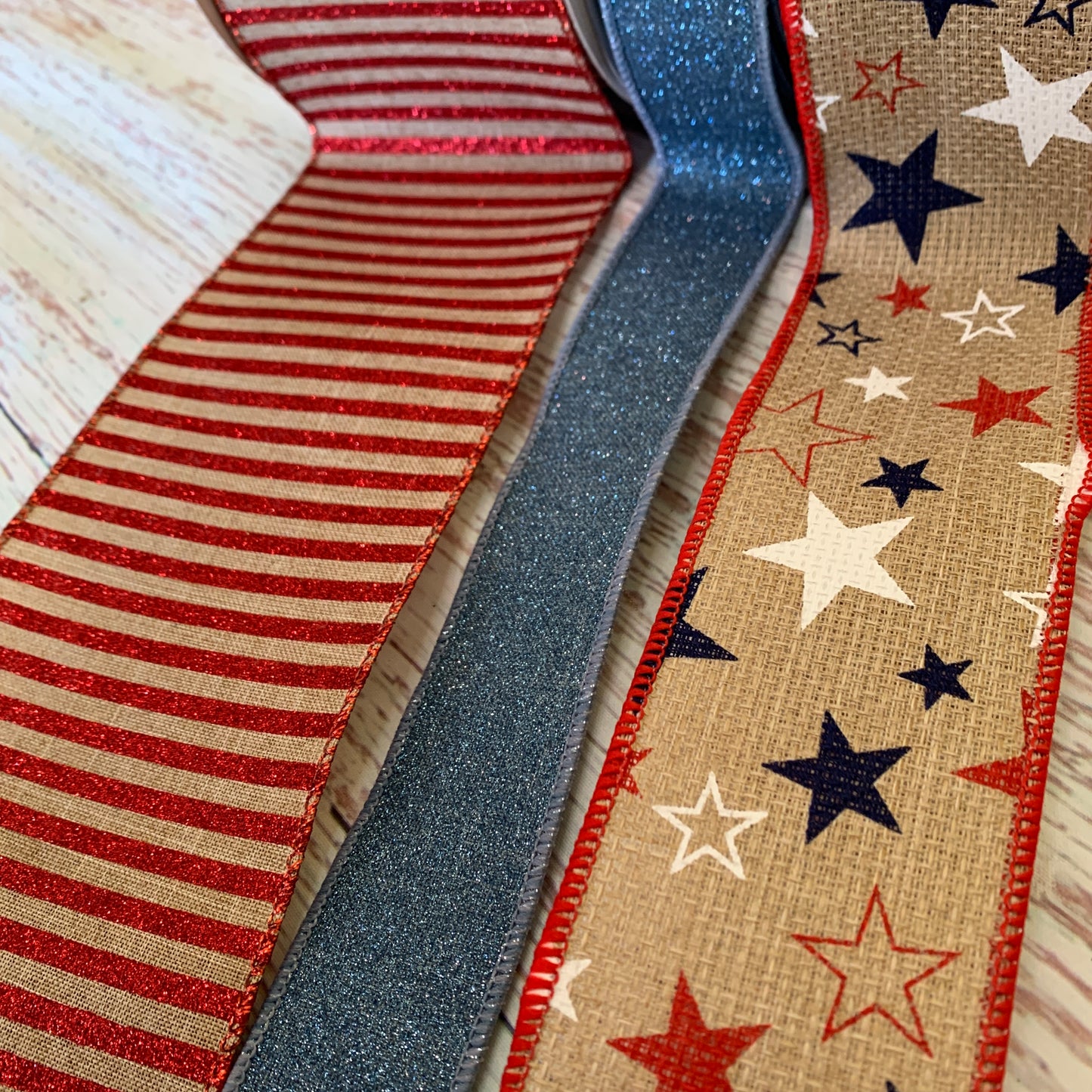 Ribbon Collection | Denim Patriotic Star