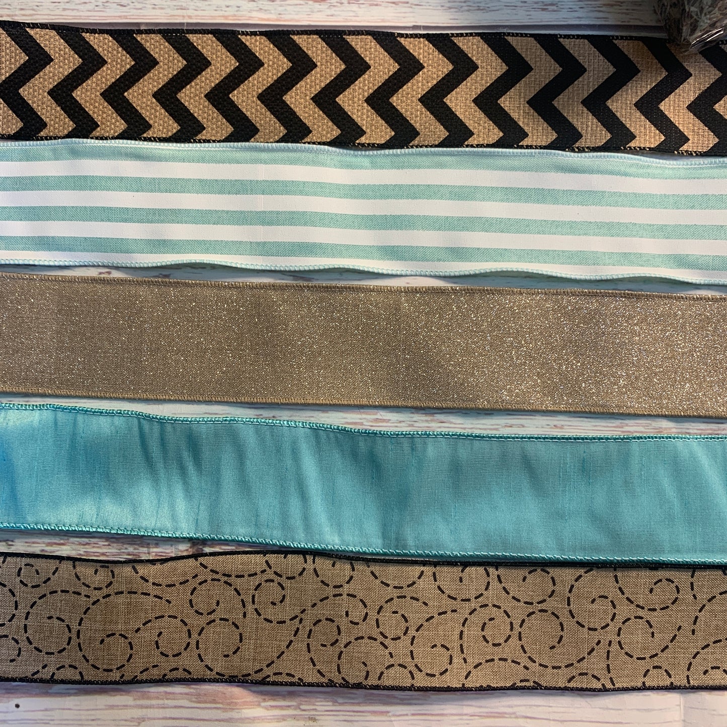 Welcome Wreath Kit | Aqua, Tan, Black
