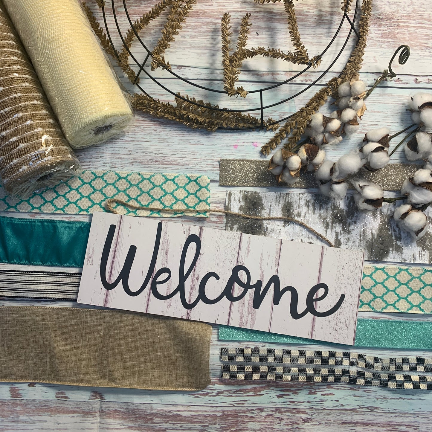 Welcome Wreath Kit | Cotton