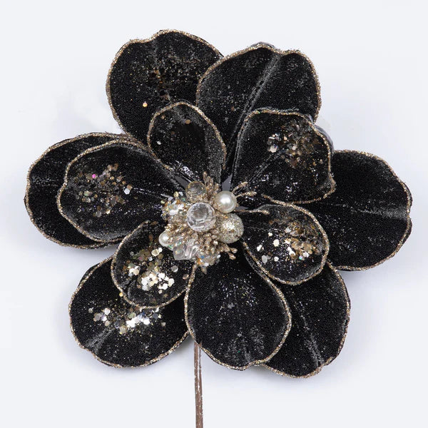 Black Beaded Magnolia Pick - Designer DIY