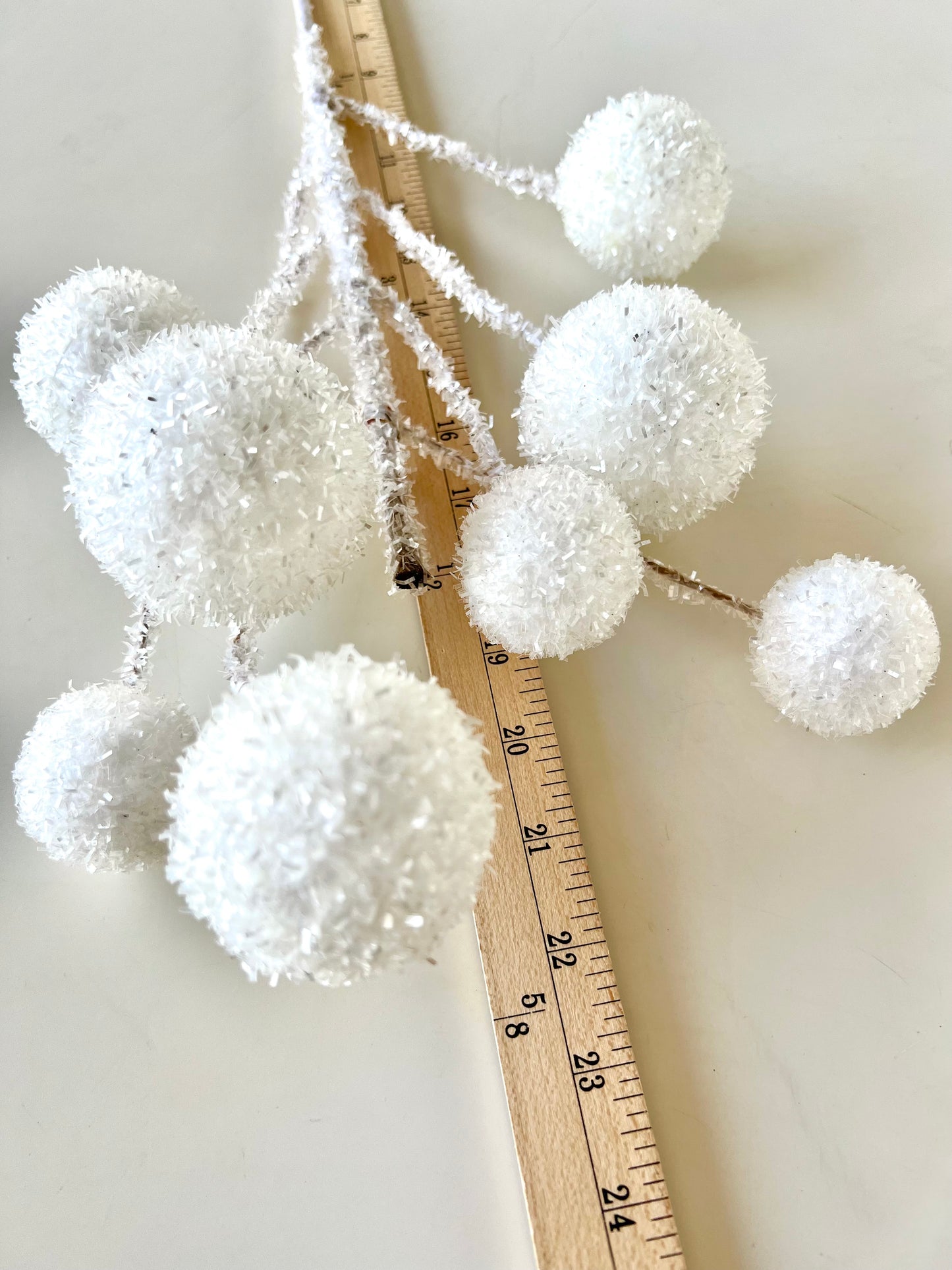 White Sparkly Ball Pick | 24 Inch - Designer DIY