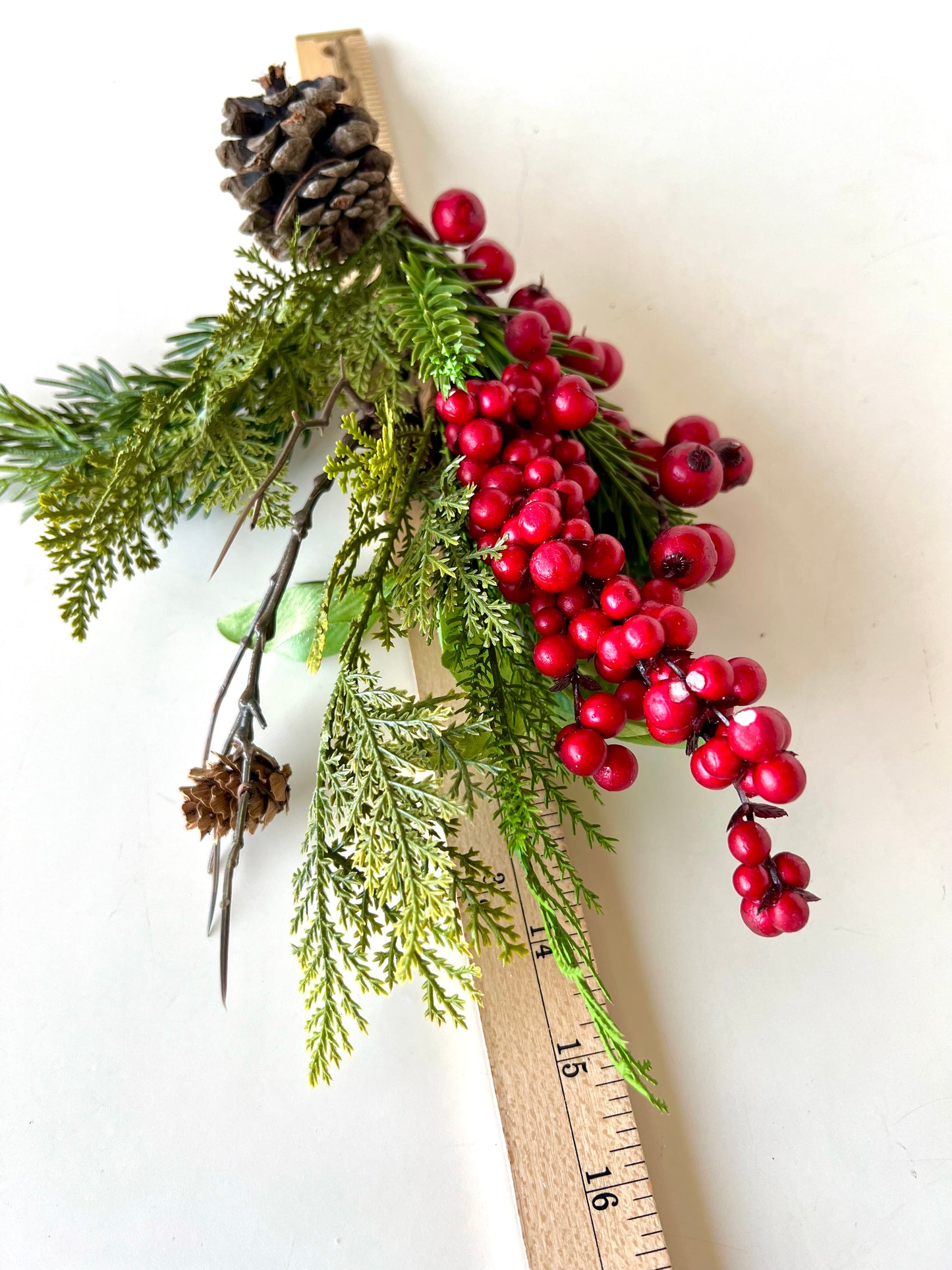 Berry Pinecone Greenery Pick | Red - Designer DIY