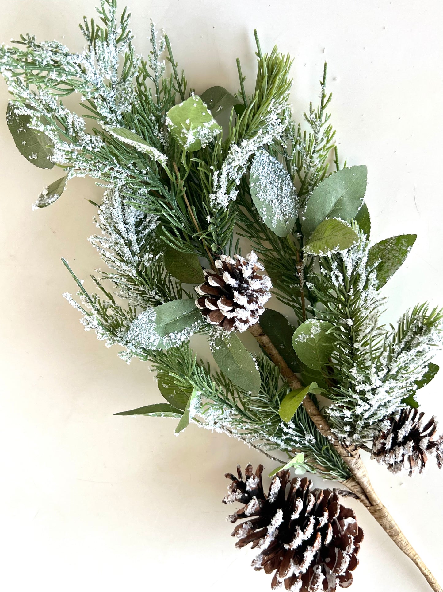 Frosted Pinecone Greenery Pick - Designer DIY