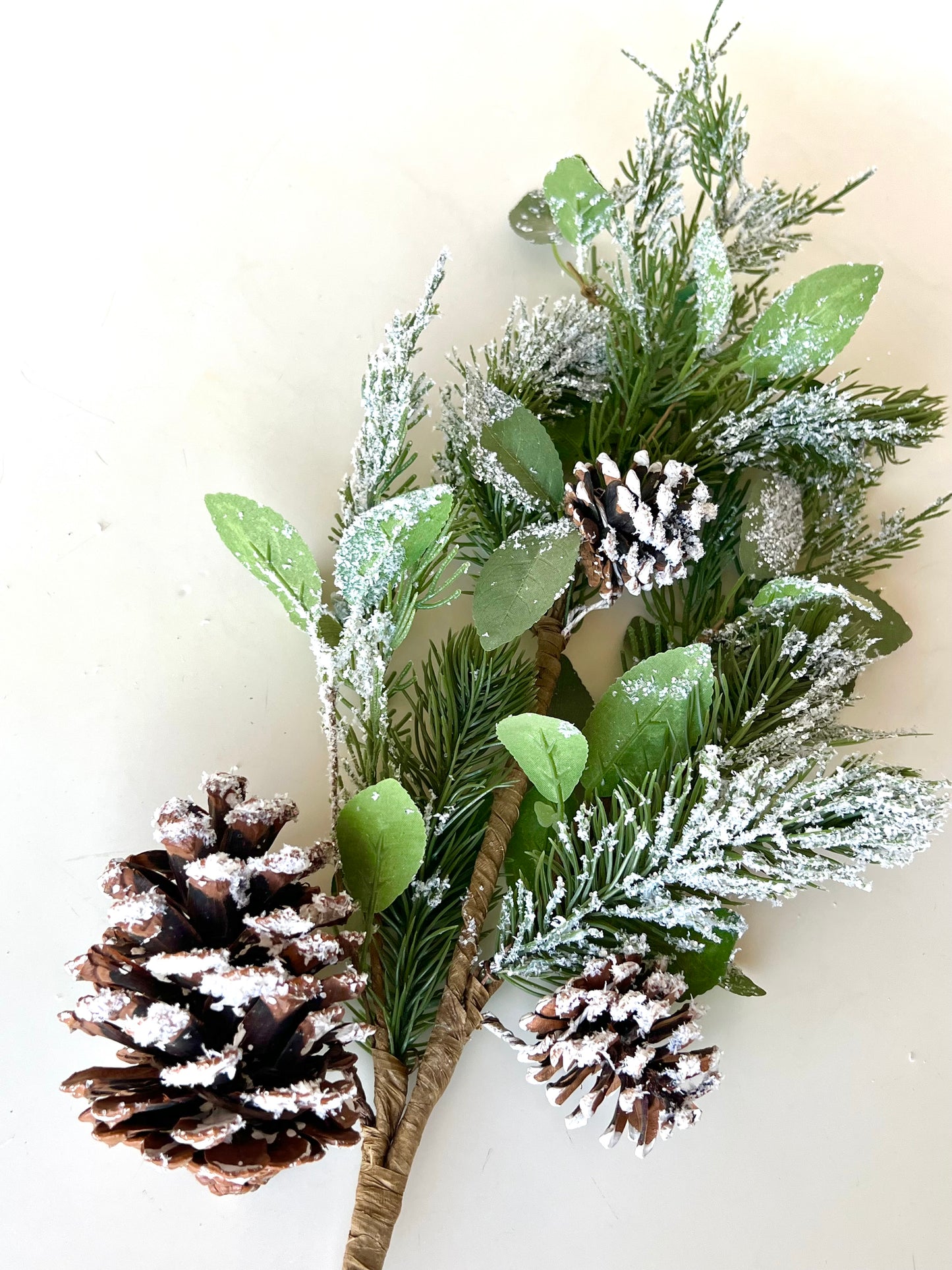 Frosted Pinecone Greenery Pick - Designer DIY