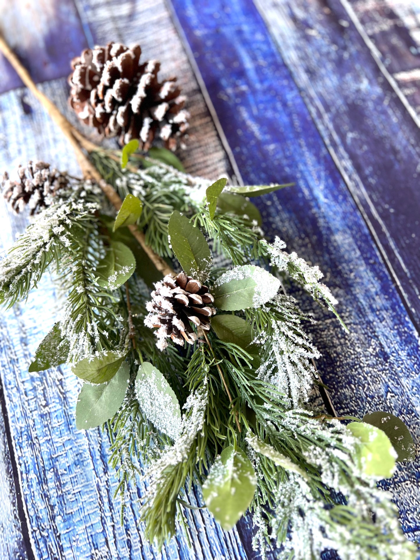 Frosted Pinecone Greenery Pick - Designer DIY