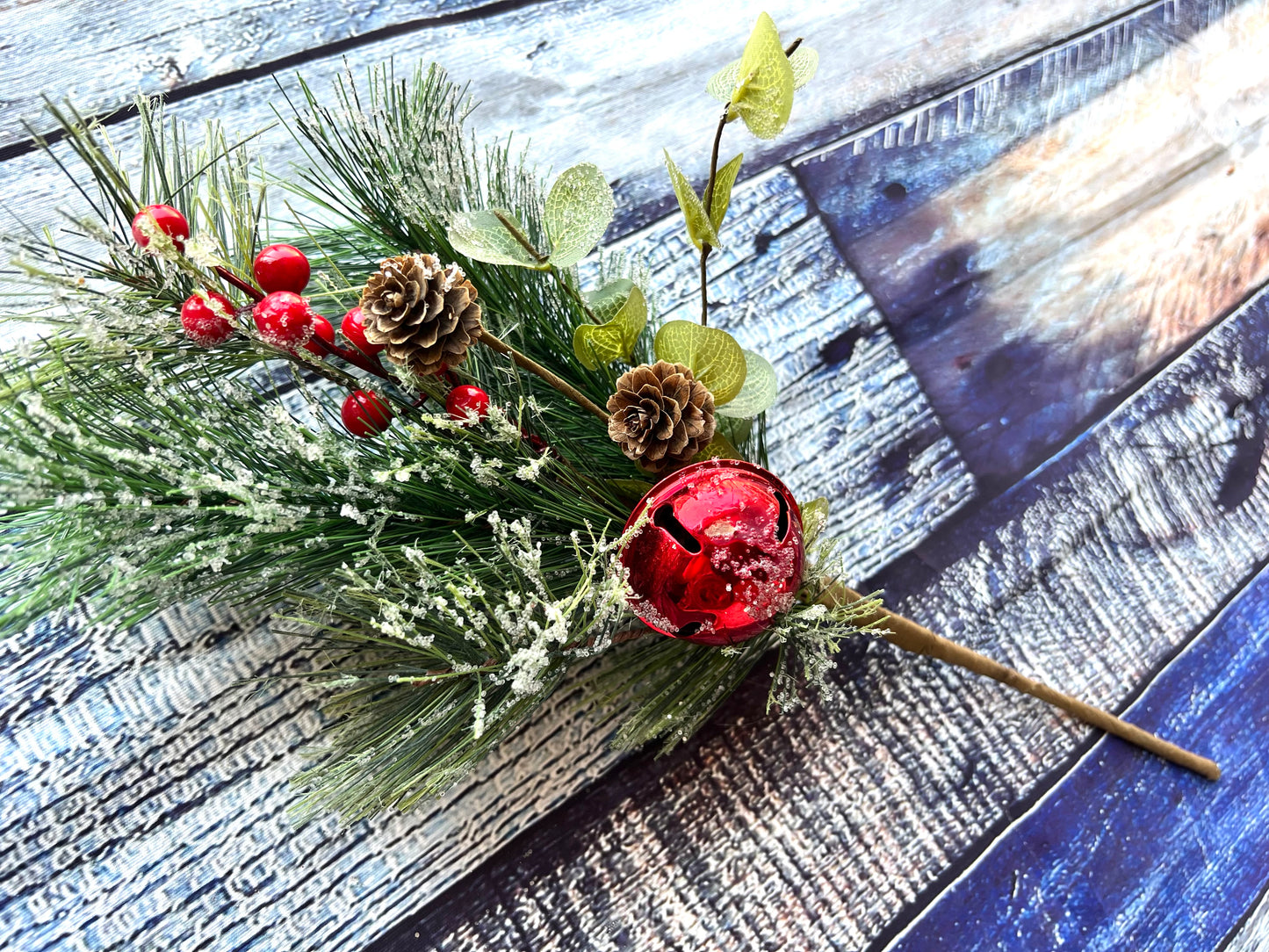 Frosted Pine and Berry Pick | Red - Designer DIY