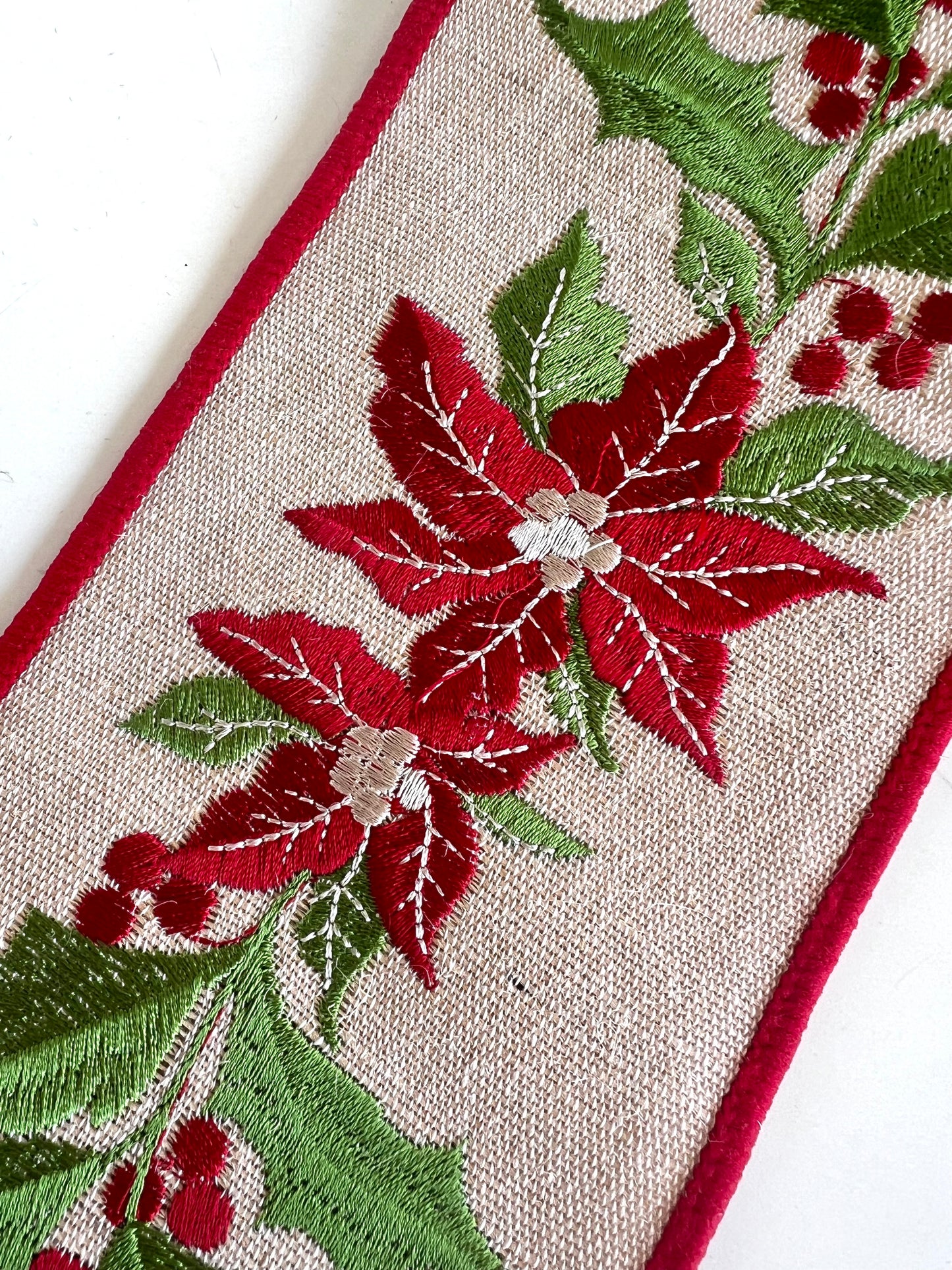 Christmas Poinsettia DESIGNER Ribbon | 5 Yards - Designer DIY