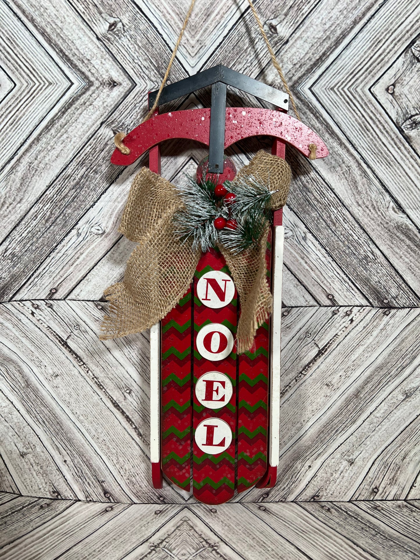 Christmas Sled Decor | Noel