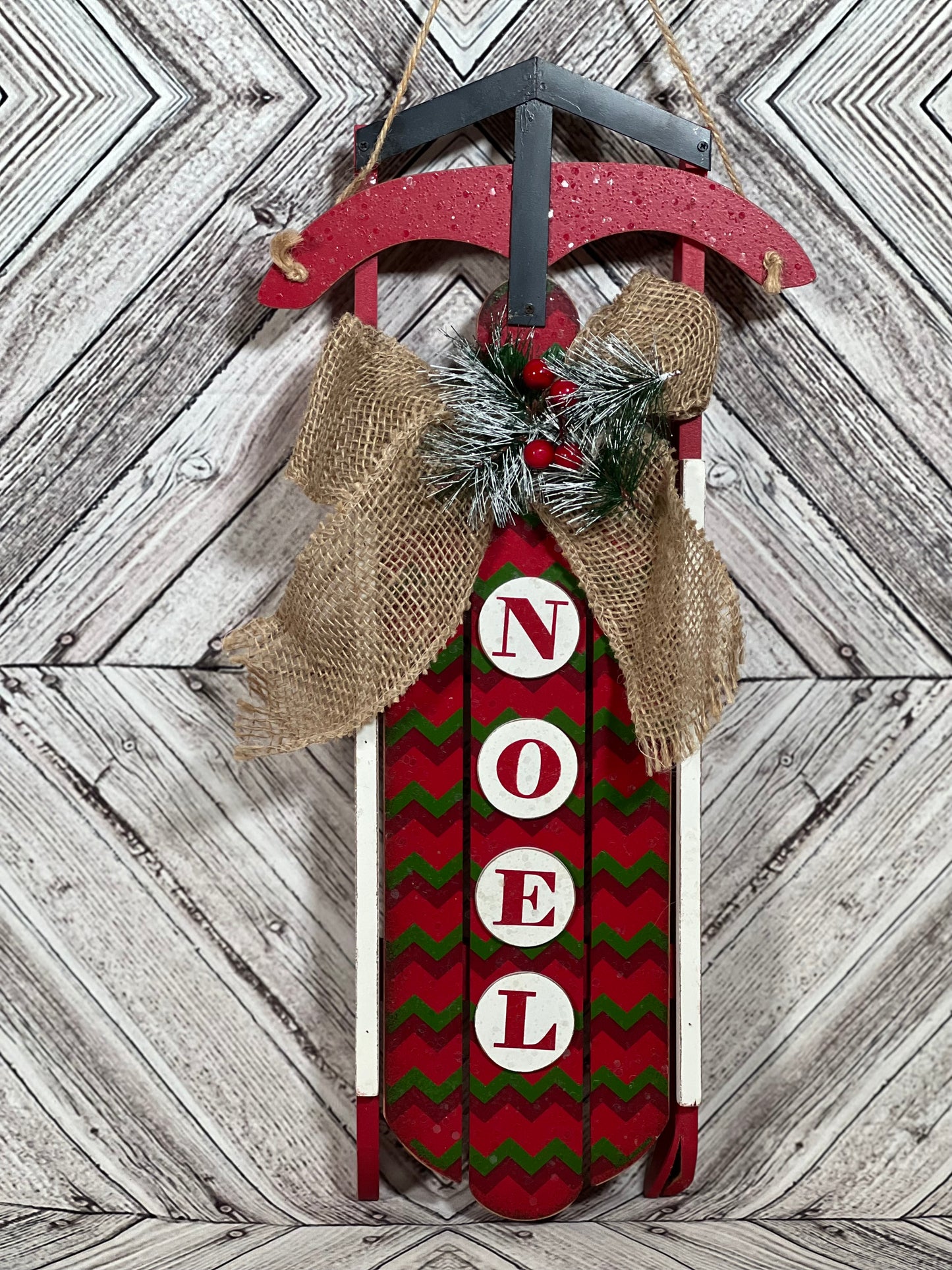 Christmas Sled Decor | Noel