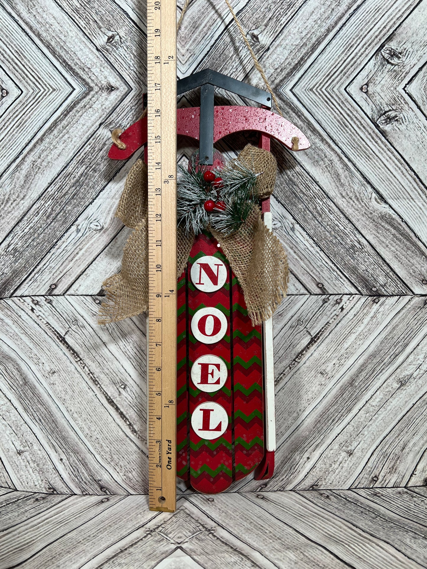 Christmas Sled Decor | Noel