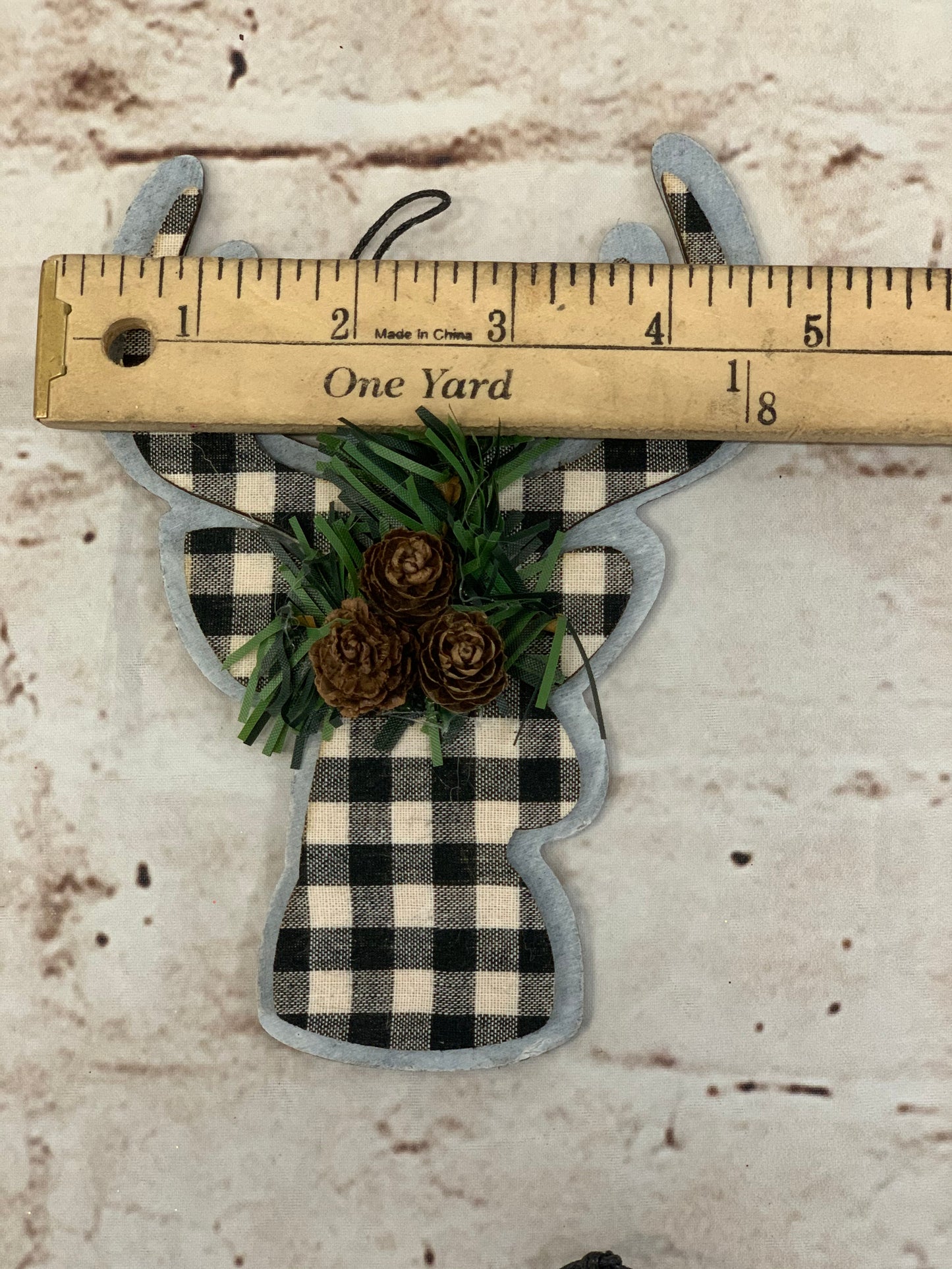 Buffalo Check Deer Ornament