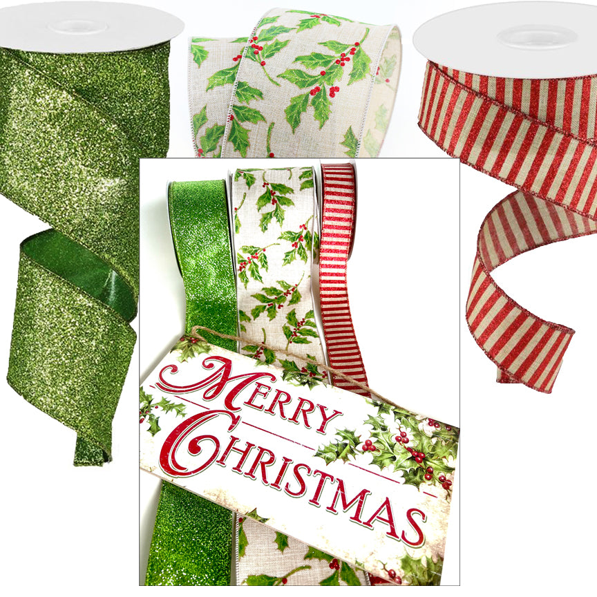 Ribbon Collection | Christmas Holly - Designer DIY