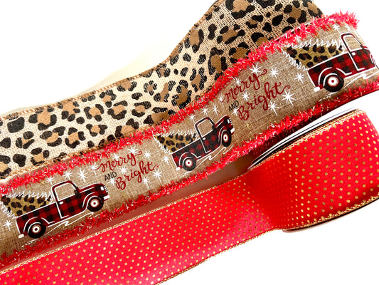 Ribbon Collection | Christmas Leopard - Designer DIY