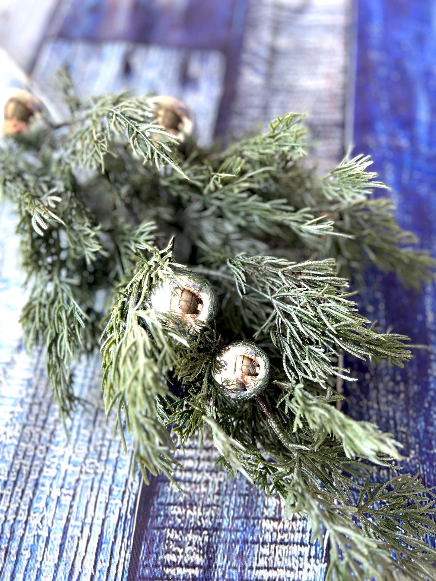 Cedar Greenery Pick | Silver - Designer DIY