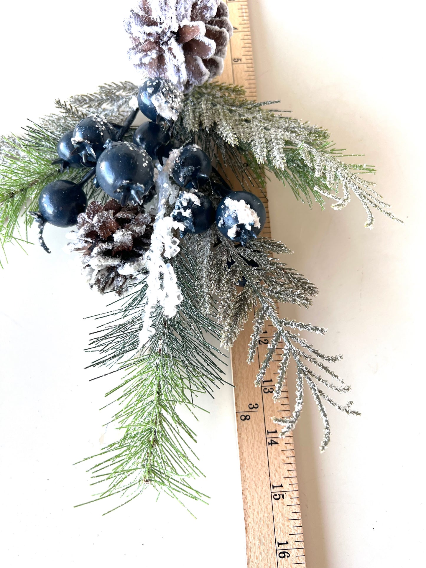 Flocked Pine and Blue Berry Pick - Designer DIY