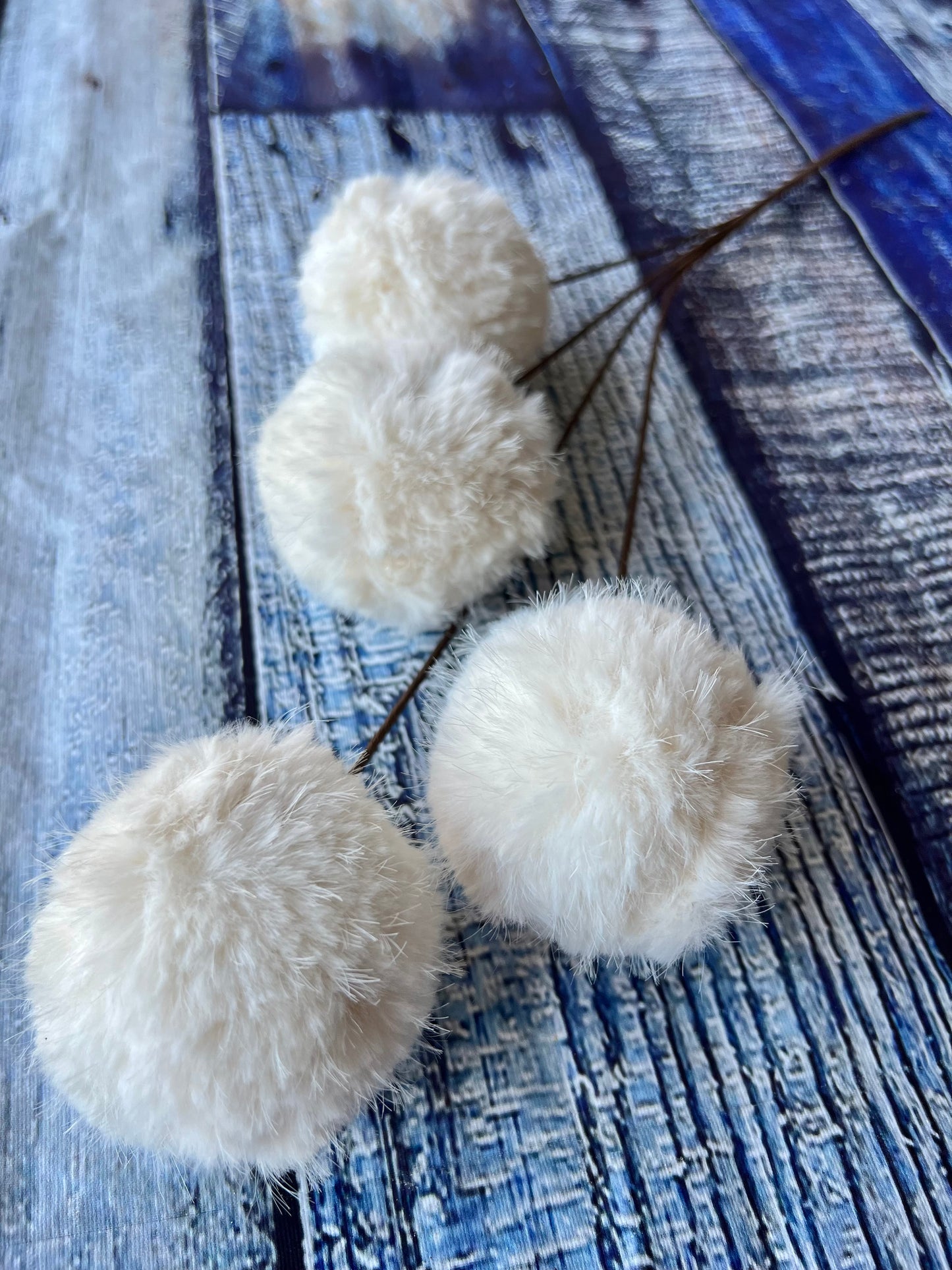 White Furry Ball Pick - Designer DIY