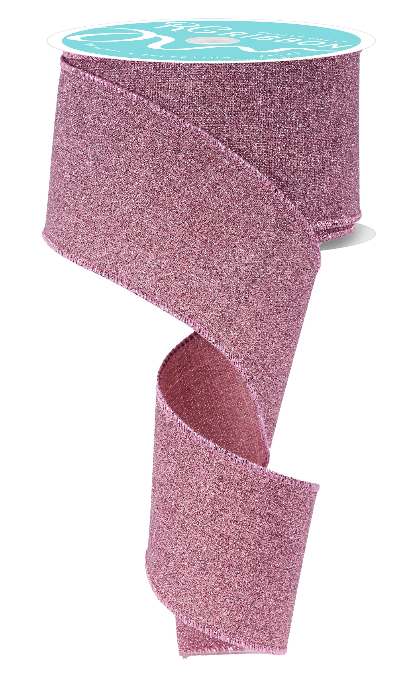 2.5" Rose Glitter Ribbon | Mulberry - Designer DIY