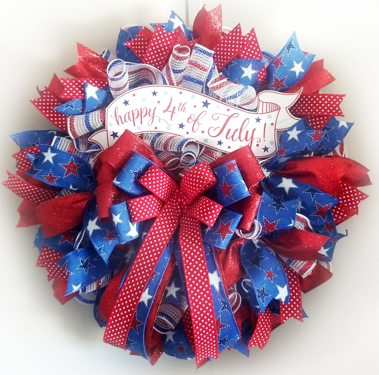 Happy 4th of July Wreath with Bow | Designer DIY - Designer DIY