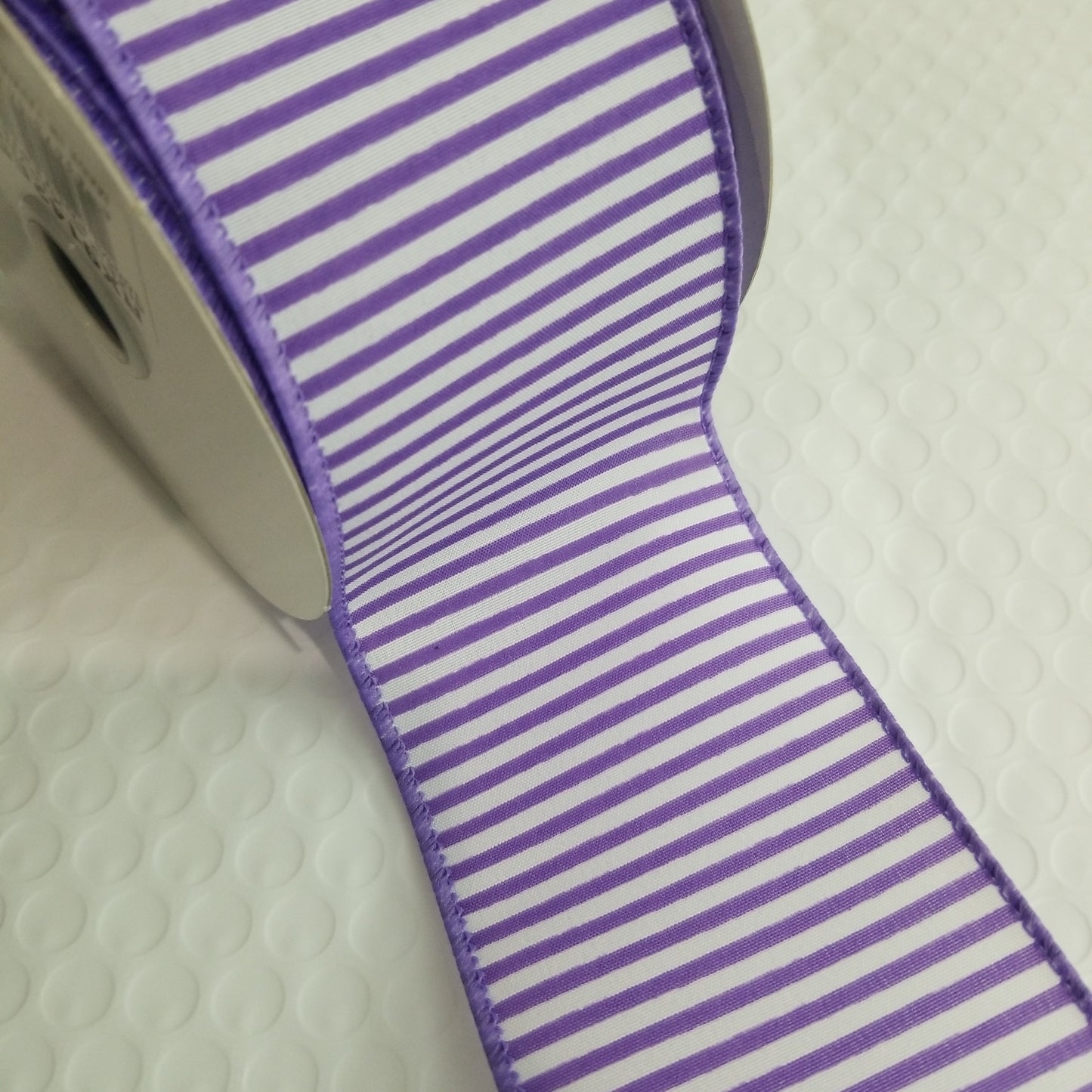 2.5" Light Purple & White Thin Stripe Ribbon - Designer DIY