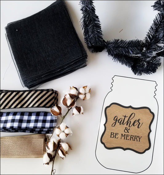 Gather & Be Merry Holiday DIY Wreath Kit - Designer DIY