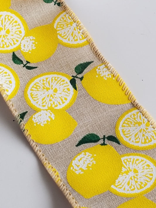 2.5" Lemon Ribbon - Designer DIY