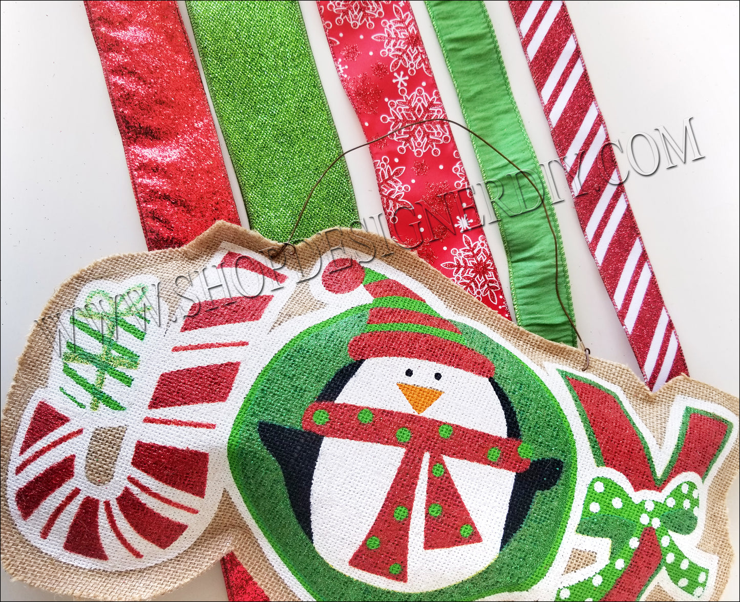 Christmas Bow Kit & Door Hanger - Designer DIY