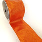 4" Orange Glitter DESIGNER Ribbon - Designer DIY