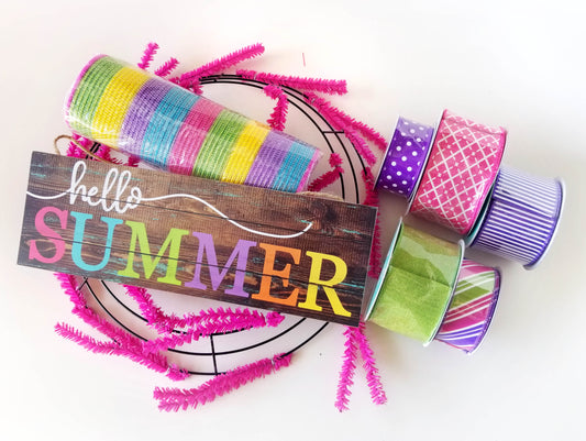 Hello Summer Wreath Kit - Designer DIY