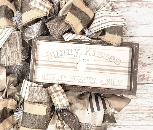 Bunny Kisses Wood Sign - Designer DIY