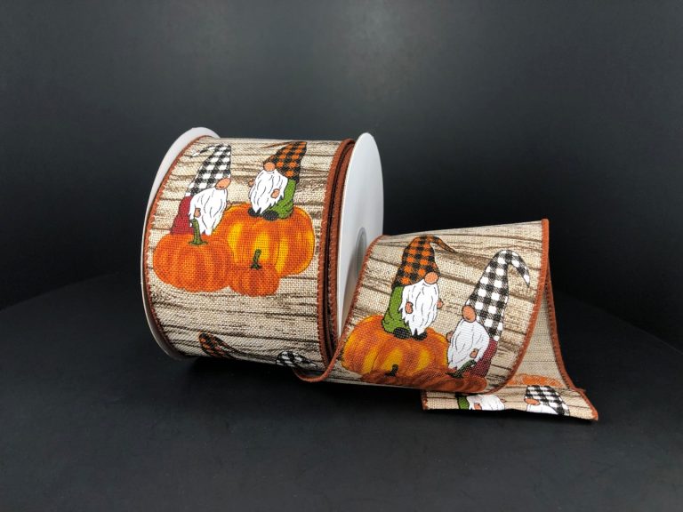 2.5" Fall Pumpkin | Gnome Ribbon - Designer DIY
