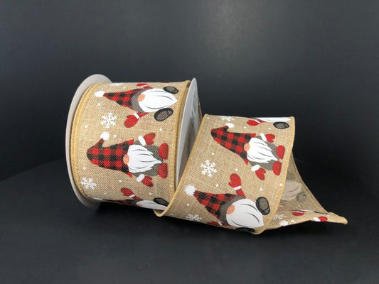2.5" Holiday Gnome Ribbon - Designer DIY