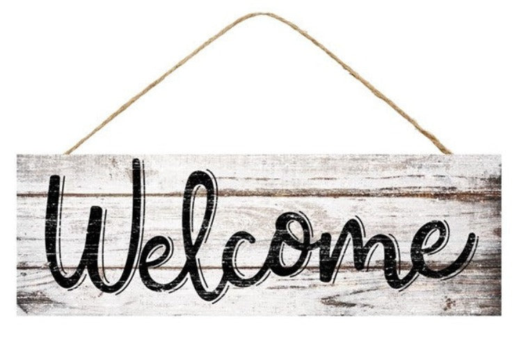 Welcome White Sign - Designer DIY